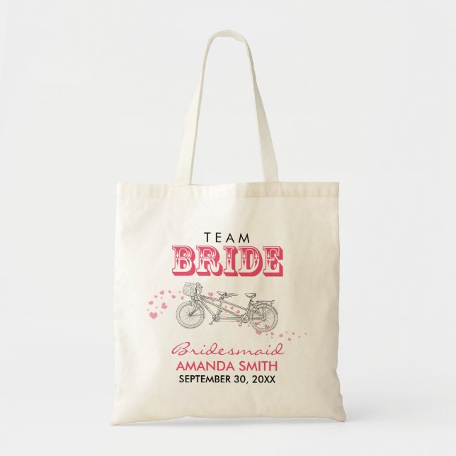 Bolsa de Tote de la Fiesta de Boda Personalizada d (Frente)