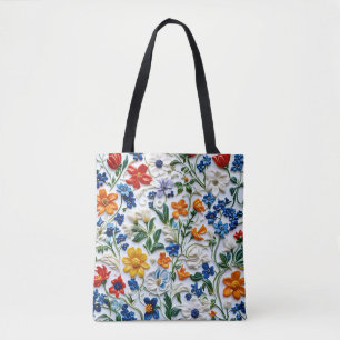 Bolsa De Tote De La Flor De Alivio Elegante dise