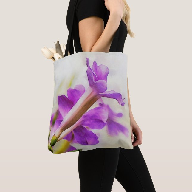 Bolsa De Tote De La Flor De Trucha Morada (Detalle)