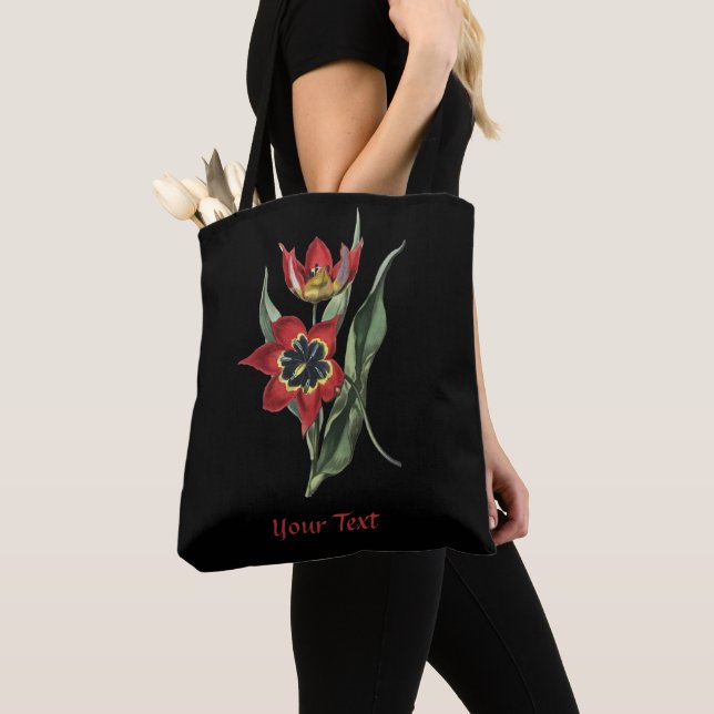 Bolsa De Tote De La Flor De Tulipán Rojo (Detalle)