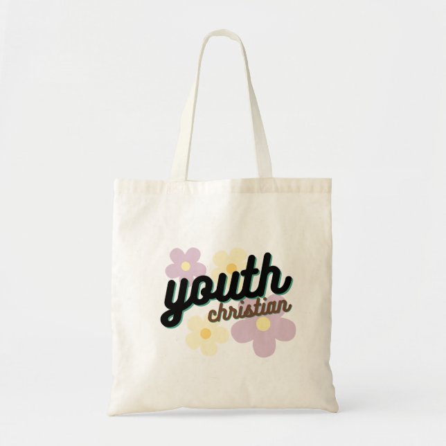 Bolsa de Tote de la Flor Juvenil Cristiana (Frente)