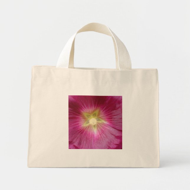 Bolsa De Tote De La Flor Purple Hollyhock (Frente)