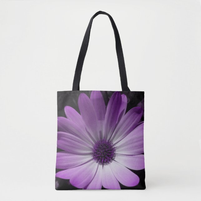 Bolsa De Tote De La Flor Púrpura Daisy (Anverso)