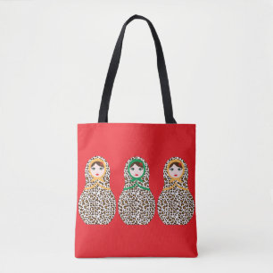 Bolsa de Tote de la Impresión de la Chita Matryosh