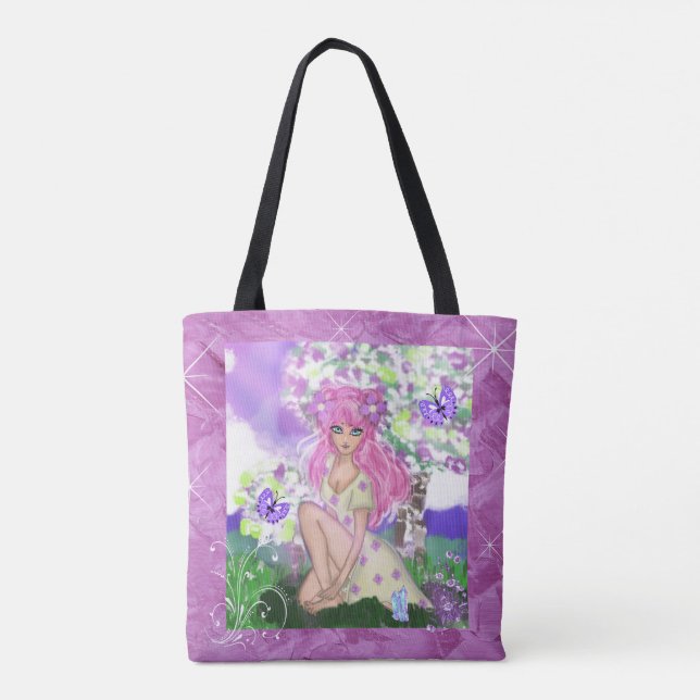 Bolsa de Tote de la Joven de moda o bolsa de compr (Reverso)
