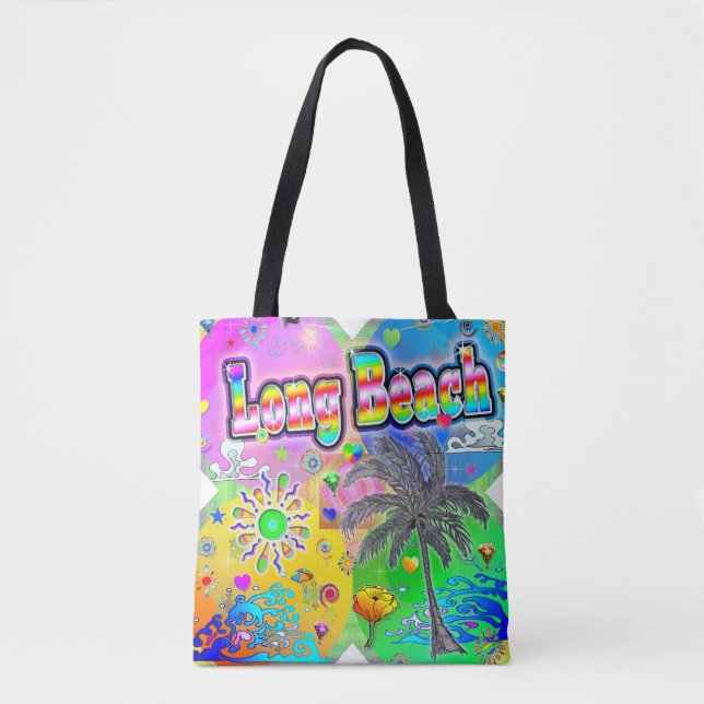 Bolsa De Tote De La Larga Playa De Quadro (Anverso)