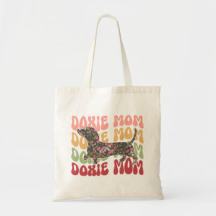Bolsa De Tote De La Madre De La Doxie Floral Cute