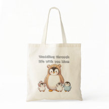 Bolsa de Tote de la Mamá Pingüino Cute