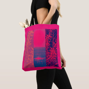 Bolsa de Tote de la naturaleza del sol rojo