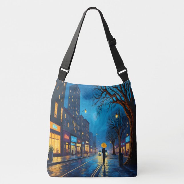 Bolsa De Tote De La Noche De La Ciudad De Swirling (Anverso)