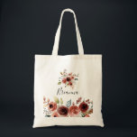 Bolsa De Tote De La Novia Floral Elegante Primaver<br><div class="desc">Esta elegante mochila de tote de la dama de honor floral de primavera es el regalo boda perfecto para presentar a sus damas de honor y dama de honor para un simple boda. El diseño presenta bellas flores pintadas a mano en rosa, rubor, rojo, azul y borgoña, combinadas con follaje...</div>