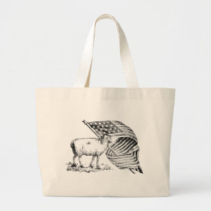 Bolsa de Tote de la Oveja Patriótica Estadounidens