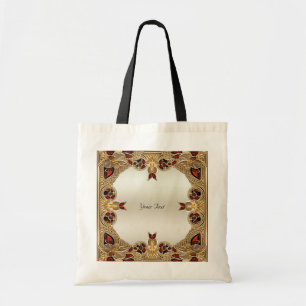 Bolsa De Tote De La Piedra Roja De Las Flores De O