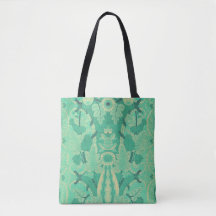 Bolsa de Tote de la Planta Verde Art Nouveau