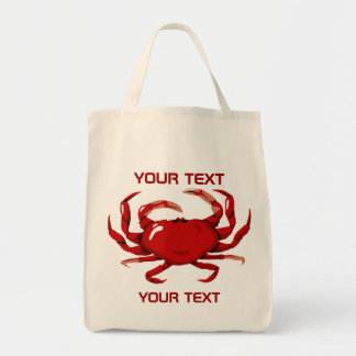 Bolsa de Tote de la plantilla de cangrejo rojo