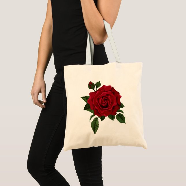 Bolsa de tote de la rosa roja (Anverso (producto))