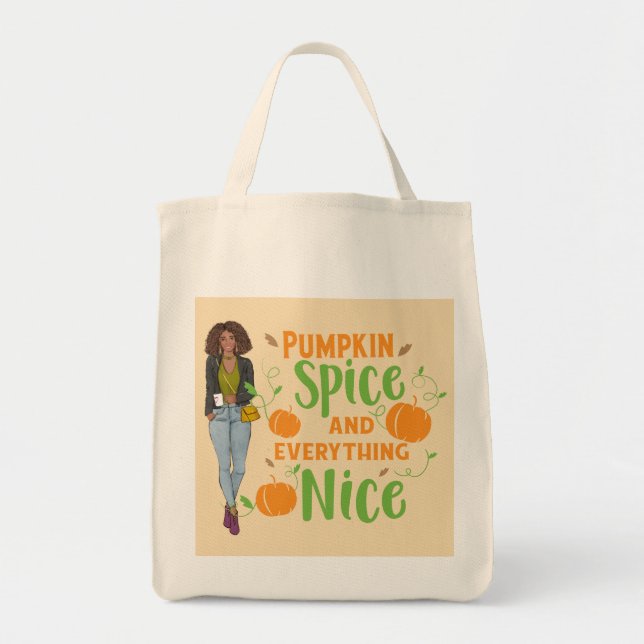 Bolsa De Tote De Las Especias De Calabaza (Frente)