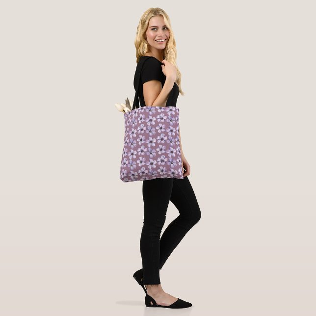 Bolsa De Tote De Las Flores De Primavera Púrpura (Subido por el creador)