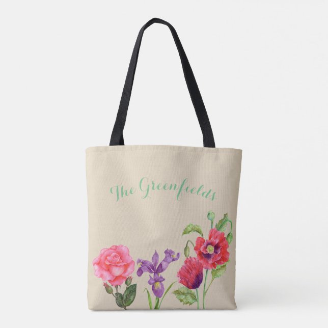 Bolsa de tote de las flores de verano del Personal (Reverso)