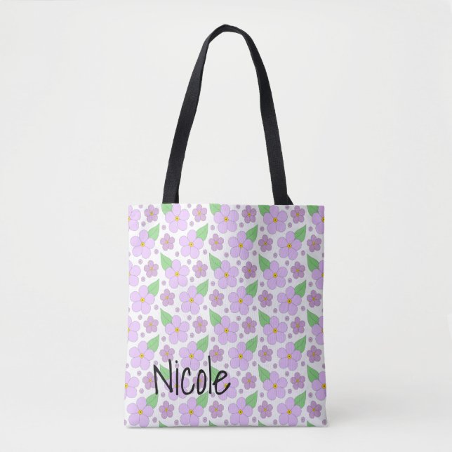 Bolsa de Tote de las Flores Lilac (Anverso)