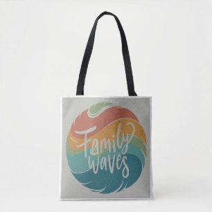 Bolsa de tote de las olas familiares