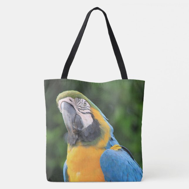 Bolsa De Tote De Loro Azul (Reverso)