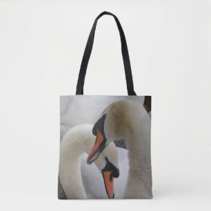 Bolsa de tote de los cisnes blancos