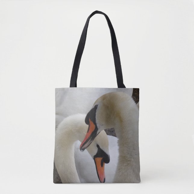Bolsa de tote de los cisnes blancos (Anverso)