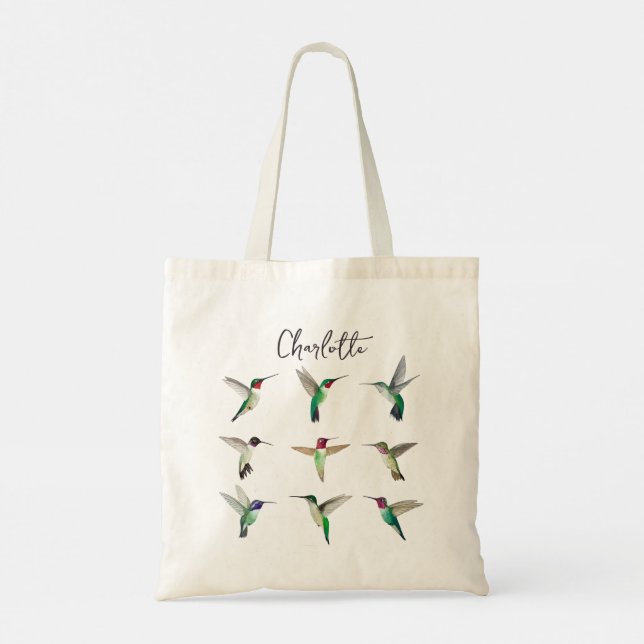 Bolsa de Tote de los Hummingbirds norteamericanos  (Reverso)
