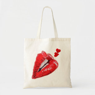 Bolsa de Tote de los labios rojos
