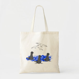 Bolsa de Tote de los Leones Marinos Océano y Gavi