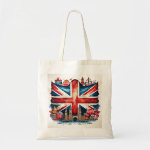 Bolsa de Tote de los monumentos de Union Jack