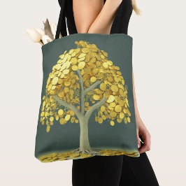 Bolsa de Tote de Lujo con un árbol de dinero estil
