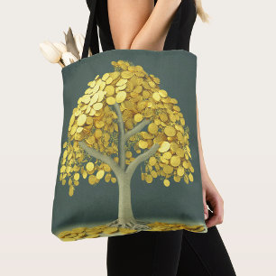 Bolsa de Tote de Lujo con un árbol de dinero estil