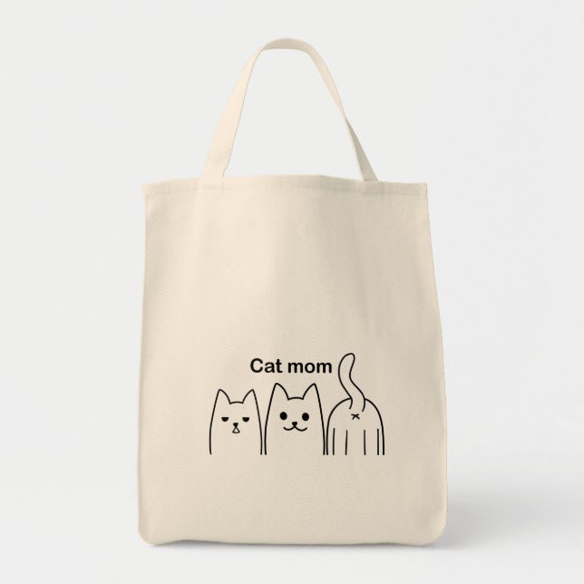 Bolsa de tote de mamá de gato (Frente)