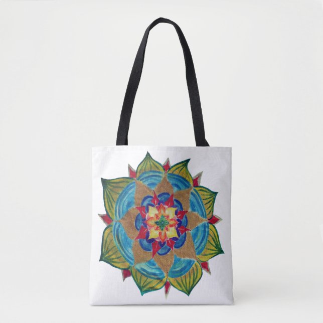 Bolsa De Tote De Mandala Mind All-Over-Print (Anverso)