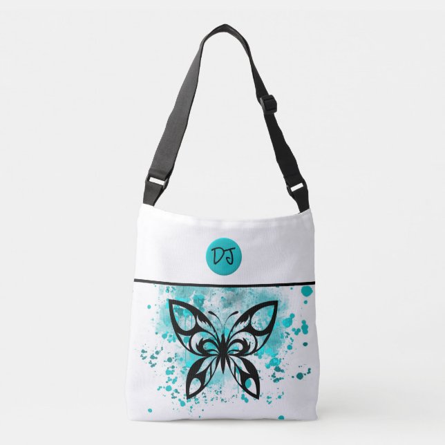 Bolsa de Tote de Mariposa Blanca de Aqua Personali (Anverso)