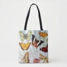 Bolsa de Tote de Mariposa inspirada en tela de épo