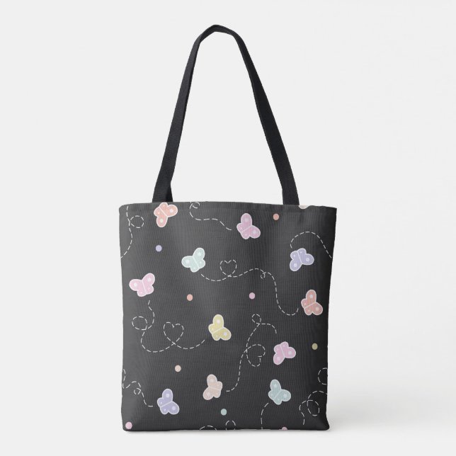 Bolsa de Tote de Mariposa Pastel - Cuto y capricho (Reverso)