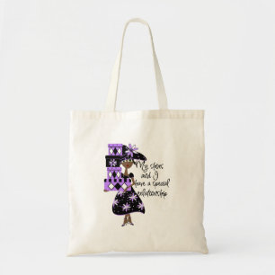 Bolsa de Tote de Moda Púrpura