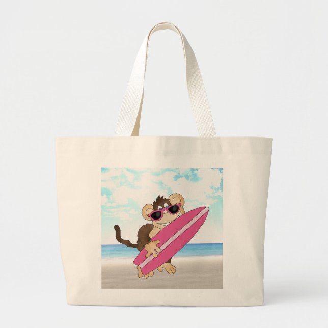 Bolsa de tote de mono de playa (Frente)