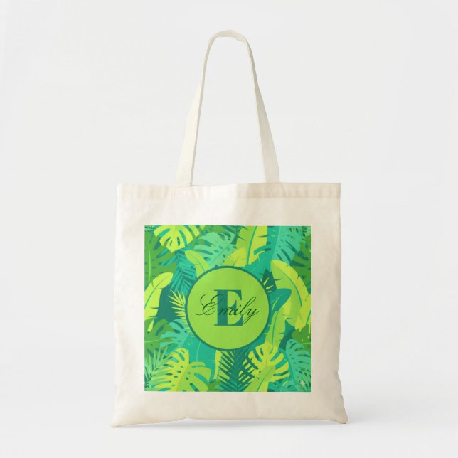 Bolsa de Tote de Monograma de Palm Tropical (Frente)