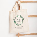 Bolsa De Tote De Monograma Delicado Personalizado<br><div class="desc">Este bonito diseño se puede personalizar según tus combinaciones de colores favoritas. ¡Hace un gran regalo! Encuentre artículos de papelería y regalos elegantes en nuestra tienda: www.berryberrysweet.com.</div>