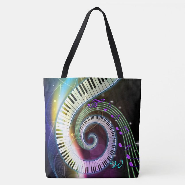 Bolsa De Tote De Música 1 De Impresión Completa (Anverso)