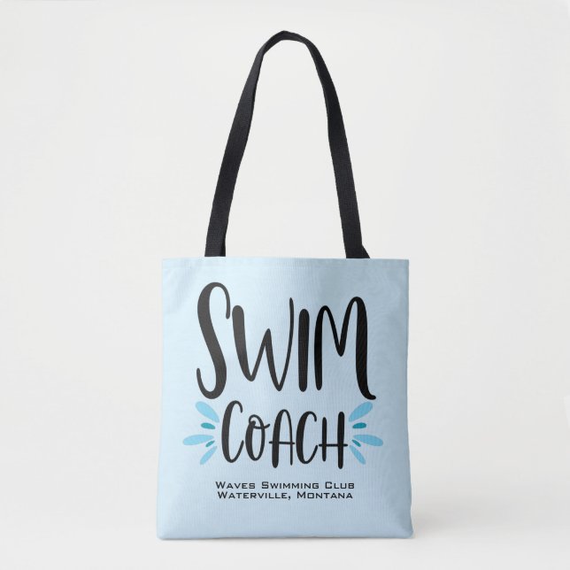 Bolsa De Tote De Natación Cute Del Entrenador De N (Anverso)