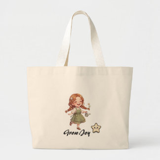 BOLSA DE TOTE DE NIÑA DE DIBUJO ANIMADO CUTE CRECE