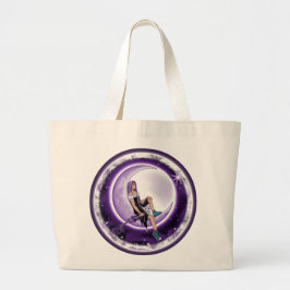 Bolsa De Tote De Niño Morado De La Luna
