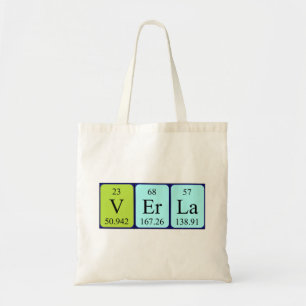 Bolsa de tote de nombre de tabla periódica
