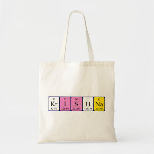 Bolsa de tote de nombre de tabla periódica de Kri