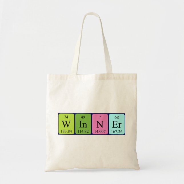 Bolsa de tote de nombre de tabla periódica del gan (Frente)